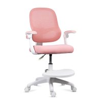 Scaun de birou OFF 339 pentru copii, roz, rotativ si reglabil - 1