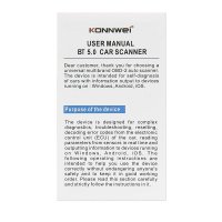 Diagnoza auto OBD2 KONNWEI KW901, Bluetooth 5.0, Buton ON-OFF, compatibil Android iOS, ELM 327 OBDII, Negru - 8