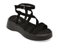 Sandale FLAVIA PASSINI negre, model A31, din piele intoarsa premium - 1