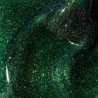 Ojă Semipermanentă Kievskaya Glitz Cat Eye 08 – Verde Intens cu Reflexii Aurii și Efect Magnetic 3D, 15ml - 1