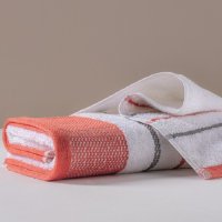 Set 2 Prosoape de Baie Cottonbox Shiny Mercan 50x70 cm - 1