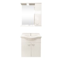 Set mobilier baie suspendat Ukra 3 piese alb 65 cm - 1