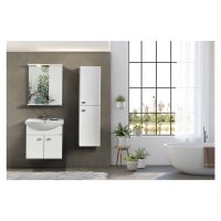 Set mobilier baie suspendat Ukra 3 piese alb 65 cm - 3