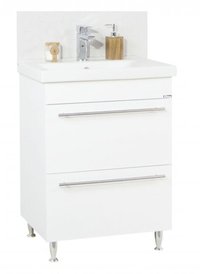 Set Baza front MDF si Lavoar seria 754, cu sertare, 60 cm, alb - 1