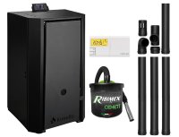Centrala pe peleti Fornello EVA B Black 30 KW - Pachet complet cu Wi-Fi si accesorii - 1