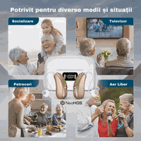 Aparat Auditiv Reincarcabil Digital x2 NeoHGS Premium, Sunet Clar, Hands-Free, Bluetooth, Incarcare Rapida - 7