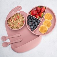Set diversificare AppeKids din silicon 5 piese Classic Old Rose - 6