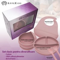 Set diversificare AppeKids din silicon 5 piese Classic Old Rose - 1