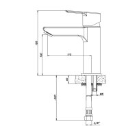 Baterie lavoar Celesta Sierra negru mat, monocomanda - 2