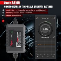Tester Bluetooth pentru monitorizare a bateriei auto Vgate BA100 6V-20V compatibil IOS / Android - 6