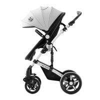 Carucior pentru copii Buf Boof A1 Deluxe Black White 2 in 1 reversibil 0-36 luni, cadru din aluminiu, amortizoare, accesorii incluse - 3