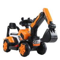 Excavator electric pentru copii Kinderauto BJXZ219 35W 6V, galben cu incarcator inclus - 1