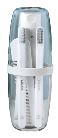 Suport transparent de calatorie pentru periuta de dinti, multifunctional - 1