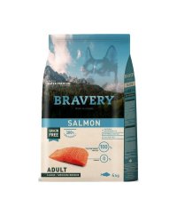 Hrana Uscata Caini, Bravery Dog, Large-Medium Adult, Somon, 4 kg - 1