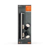 Spot LED Ajustabil Dublu Ledvance DECOR MARS, 29W, 3100 lm, Negru, Lumina Calda 3000K, IP20, Dimensiune 408mm, Clasa Energetica F - 1