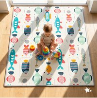 Covoras de joaca rulabil cu doua fete Mativo Rollo, dimensiune 180 x 200 cm, din spuma XPE, 1,5 cm grosime, include husa cu maner pentru depozitare - 2
