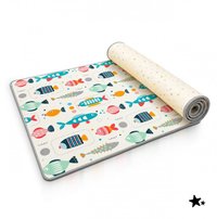 Covoras de joaca rulabil cu doua fete Mativo Rollo, dimensiune 180 x 200 cm, din spuma XPE, 1,5 cm grosime, include husa cu maner pentru depozitare - 4
