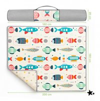 Covoras de joaca rulabil cu doua fete Mativo Rollo, dimensiune 180 x 200 cm, din spuma XPE, 1,5 cm grosime, include husa cu maner pentru depozitare - 5