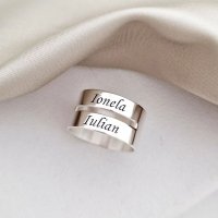 Inel personalizat cu 2 nume - Argint 925 de la Chic Bijoux - 1