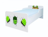 Pat pentru copii Hulk, 2-12 ani, 160x80 cm - 1