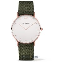 Ceas Paul Hewitt PH-SA-RSTW20M Unisex cu Cadran Alb si Curea Verde - 1
