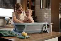 Cadita pliabila cu dop de scurgere si termometru Tega Baby Dove Grey - 5
