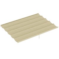 Umbra pentru Pergolă Outsunny cu 10 Orificii de Drenaj, Permeabilă, 4x3 m, Bej | Aosom Romania - 1