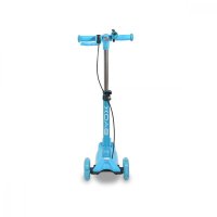 Trotineta pliabila cu inaltime reglabila,baza antiderapanta cu lumini LED,roti cu lumini LED,frana de mana,de la 3 ani si pana la 50 kg,muzica,far si clopotel Byox Toy Cube Blue - 1