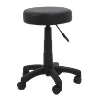 Scaun operativ ABS 102, reglabil pe inaltime, rotativ, piele ecologica neagra - 1
