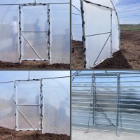 Solar gradina profesional, 8 x 3 x 2.5 m, 24 mp, structura otel galvanizat - 2