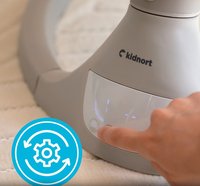 Leagan electric cu 5 moduri de balansare pentru copii Kidnort Svaie Grey, portabil, cu telecomanda, muzica, conectare bluetoothusb, accesorii incluse, dimensiune 66 x 65 x 53.5 cm - 1