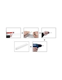 Set 2 rafturi suspendate, Songmics, LWS60WT, Alb, 60 x 10 cm - 7