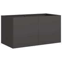 Jardinier negru din otel laminat la rece 80x40x40 cm - 1