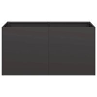 Jardinier negru din otel laminat la rece 80x40x40 cm - 4