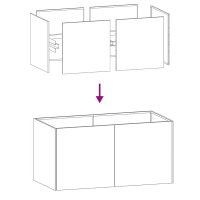 Jardinier negru din otel laminat la rece 80x40x40 cm - 6