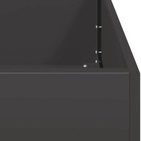 Jardinier negru din otel laminat la rece 80x40x40 cm - 7
