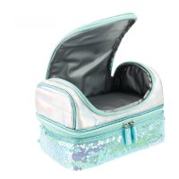 Cutie termica matlasata cu paiete reversibile si interior impermeabil Lunch box Girabrilla Tiffany - 1