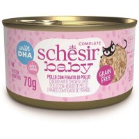 Schesir Baby Cat Pui si Ficat, 70 g - 1