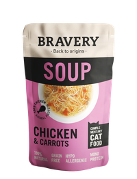 Hrana Umeda Pisici, Bravery Soups Cat, Pui si Morcovi, 40 g - 1