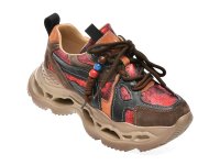 Pantofi sport maro FLAVIA PASSINI 6388 din piele naturala - 1