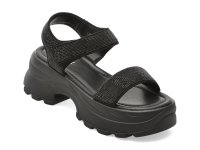 Sandale GRYXX negre, 57117, din material textil - 1