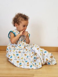 Sac de dormit pentru copii KidsDecor 0.5 tog Miau Miau din bumbac 60 cm - 5