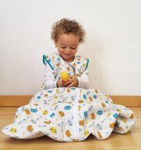 Sac de dormit pentru copii KidsDecor 0.5 tog Miau Miau din bumbac 60 cm - 6
