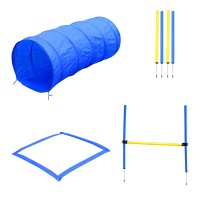 PawHut set de agility pentru caini, cu slalom, tunel si obstacol de sarit - 1