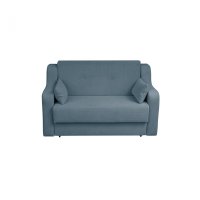 Canapea GINA II extensibila, 2 locuri, cu arcuri si lada depozitare, albastru deschis, 155x100x95 cm - 1