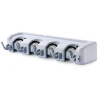 Suport de perete pentru 4 maturi si mopuri Broom Holder - 1