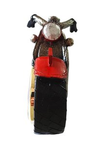 Ceas de masa in forma de motocicleta, rosu, 22 cm, SD6185-8 - 5