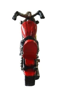 Ceas de masa in forma de motocicleta, rosu, 22 cm, SD6185-8 - 4