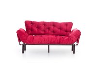 Canapea extensibila NITTA, 3 locuri, culoare bordo, dimensiuni 185x70x85 cm - 1