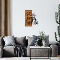 Tablou din lemn si metal Dont Negru 47x58 cm - 3